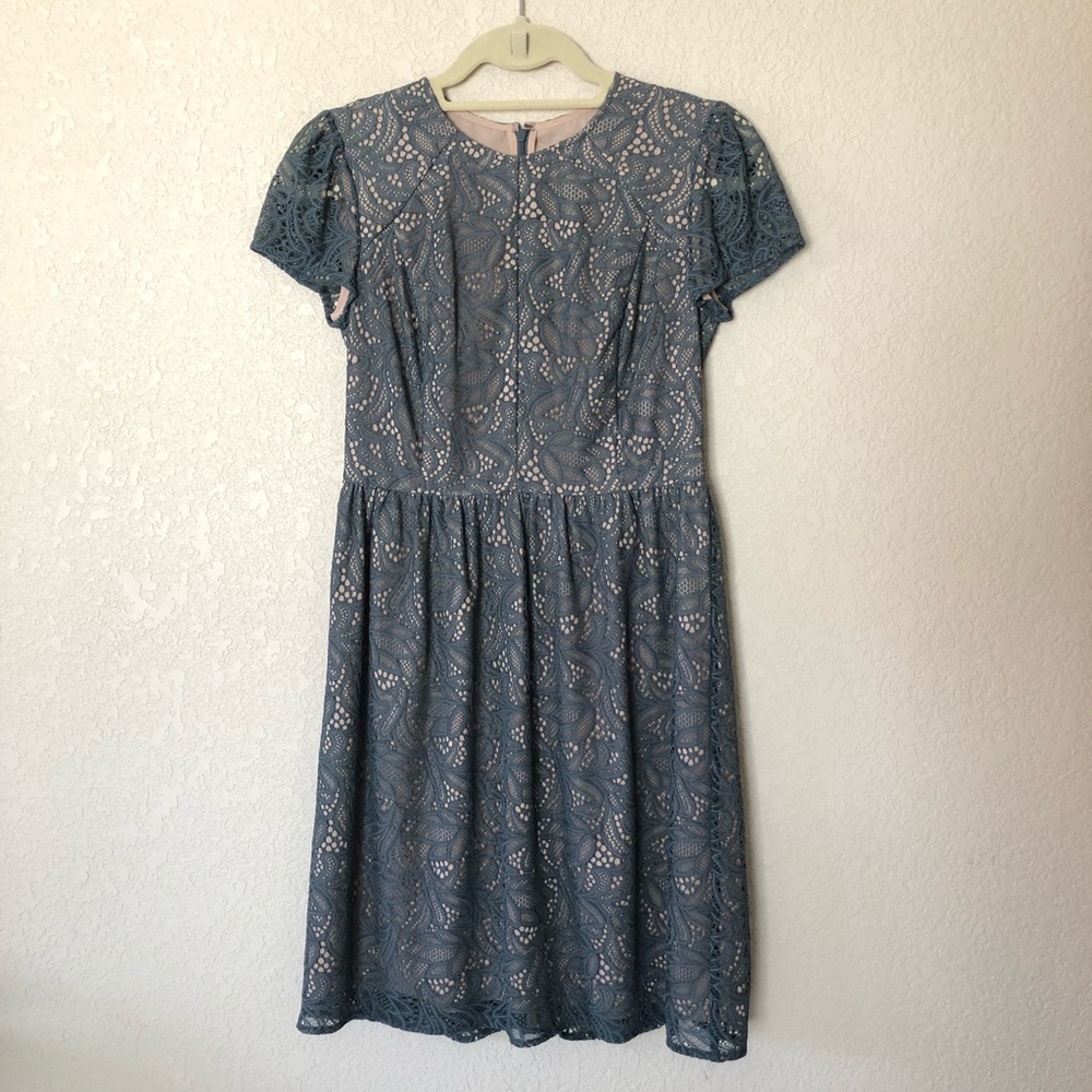LOFT crew-neck lace dress